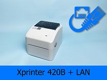 Принтер этикеток Xprinter XP-420B (USB+LAN)