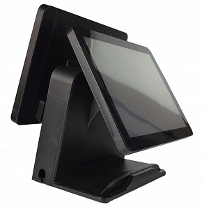 Сенсорный POS Терминал OKPOS 15 Black со вторым экраном (Intel Core i5-2410M (1.70 GHz), 8GB DDR3, SSD 128 Gb)